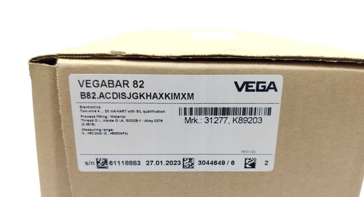 Vega VEGABAR82 Pressure transmitter with ceramic measuring cell