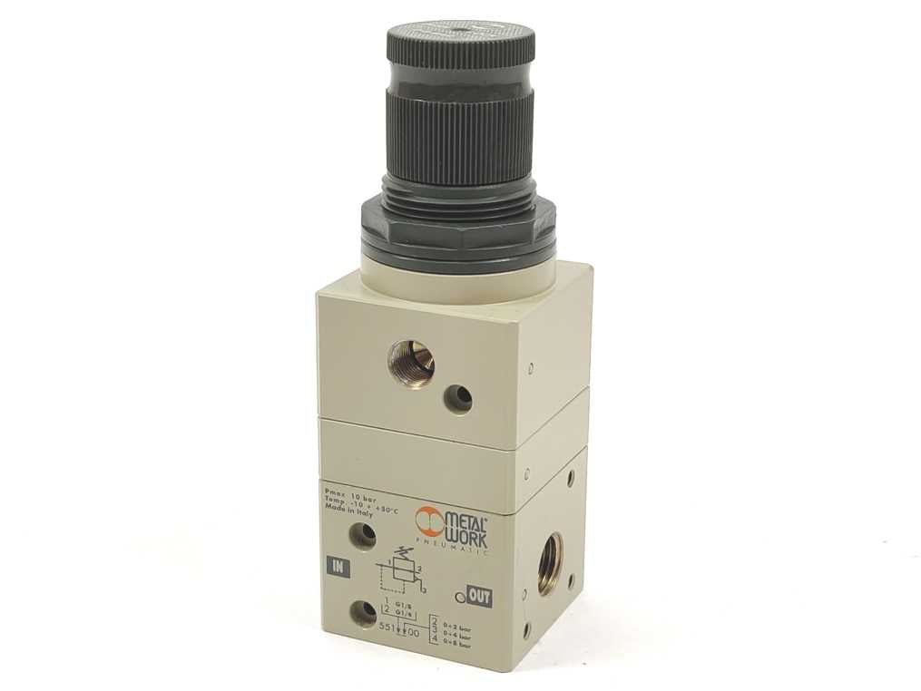 METAL WORK PNEUMATIC 5512400 GS 1/4'' 08 Precision Pressure Regulator
