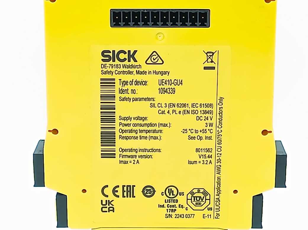 SICK 1094339 UE410-GU4 SAFETY CONTROLLER