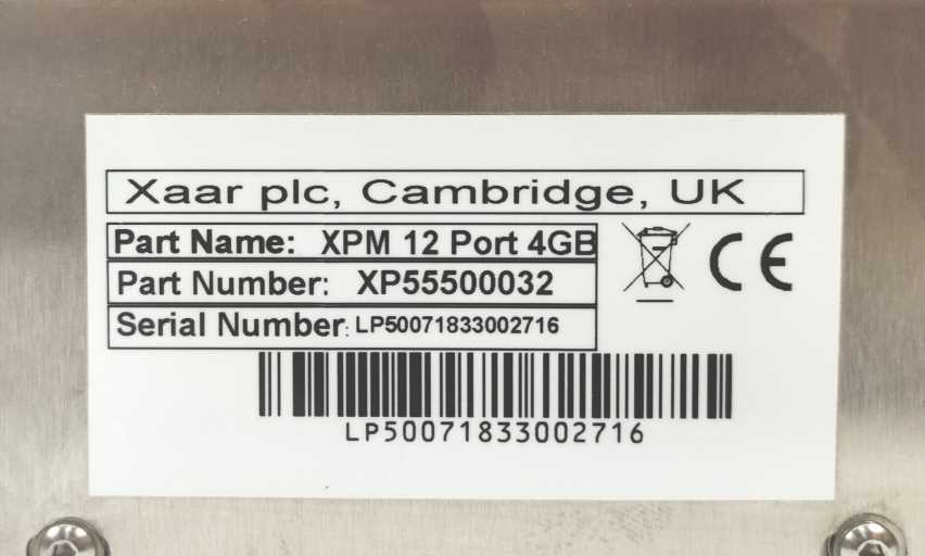 XAAR XP55500032 Xaar Print Manager XPM 12 Port 4GB