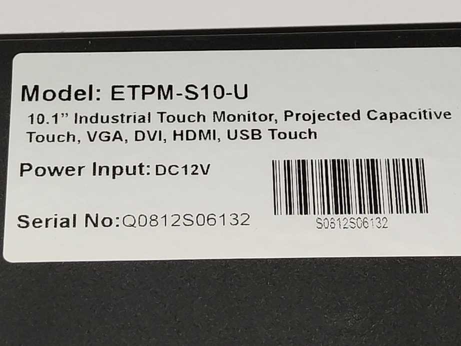 Touch window ETPM-S10-U Industrial Touch Screen Monitor