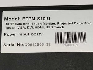 Touch window ETPM-S10-U Industrial Touch Screen Monitor
