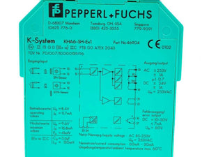 PEPPERL & FUCHS KHA6-SH-Ex1 K-System Switch Amplifier