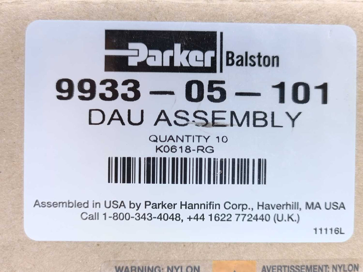 Parker 9933-05-101 Balston Disposable Filter Units 10 Pcs.