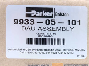 Parker 9933-05-101 Balston Disposable Filter Units 10 Pcs.