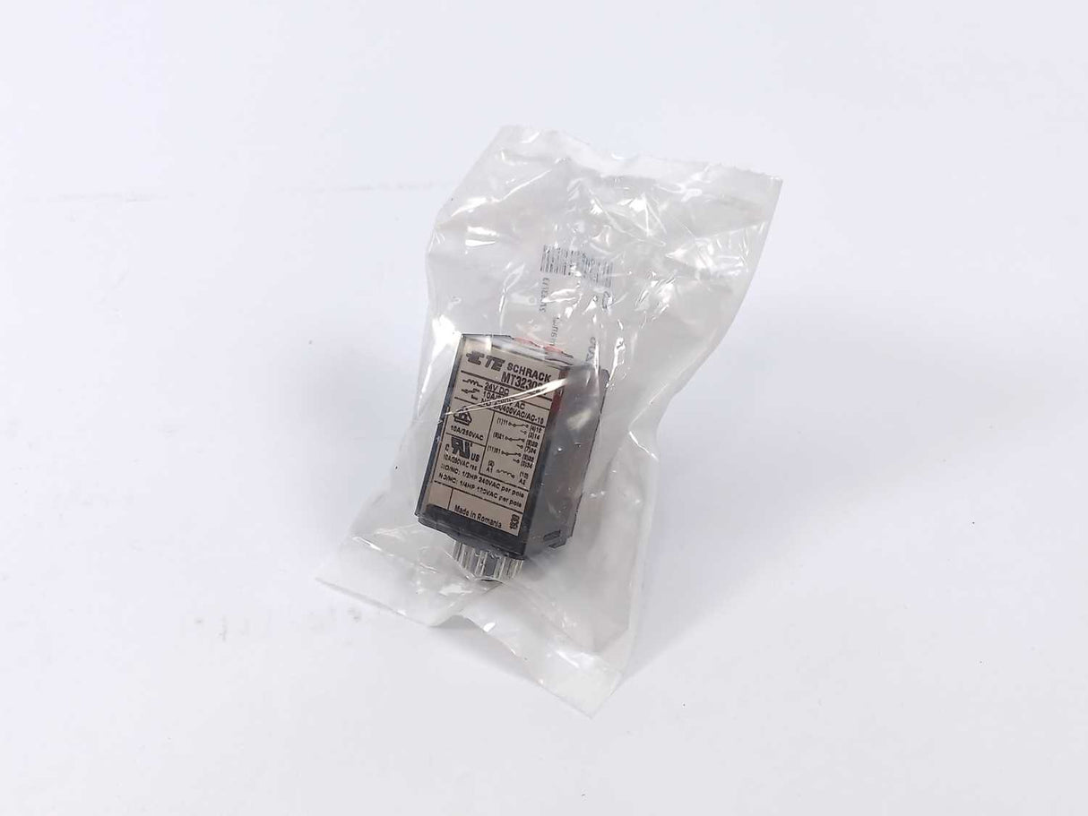 Schrack MT323024 Plug-in Relay 11 pin 3 C/O 24VDC 10A with LED, series MT
