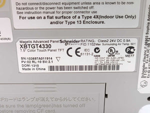 Schneider Electric XBTGT4330 MAGELIS Advanced Touchscreen Panel