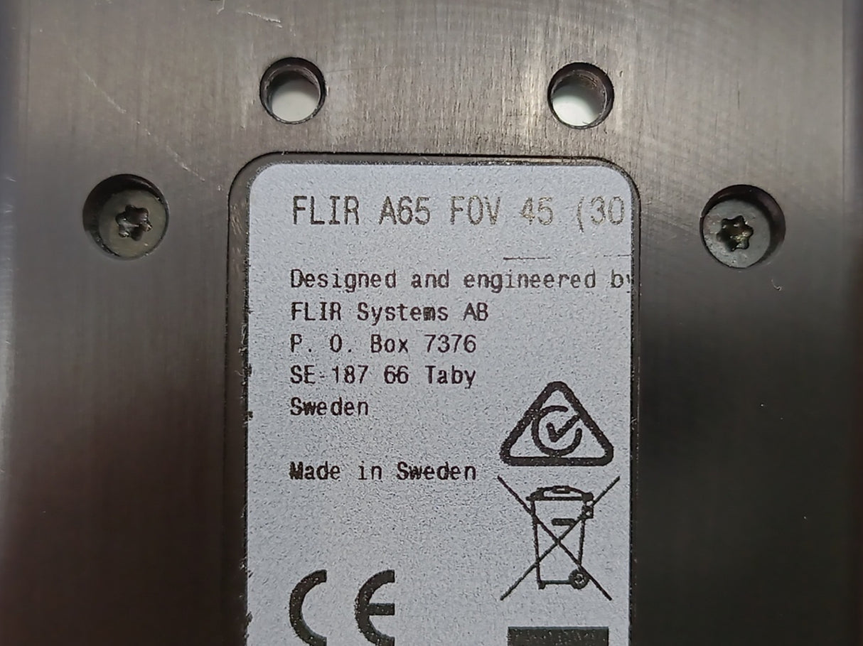 FLIR A65 FOV 45 30Hz. Thermal Cameras for Machine Vision.
