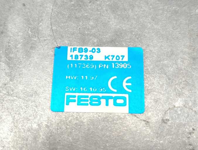 Festo 18739 Bus Interface Module IFB9-03