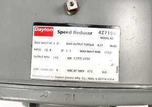 Dayton Electric 4Z719A Speed Reducer