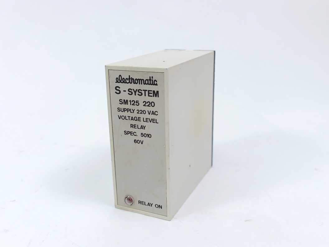 Electromatic SM 125 220 Voltage Level Relay 220VAC Spec. 5010 60V