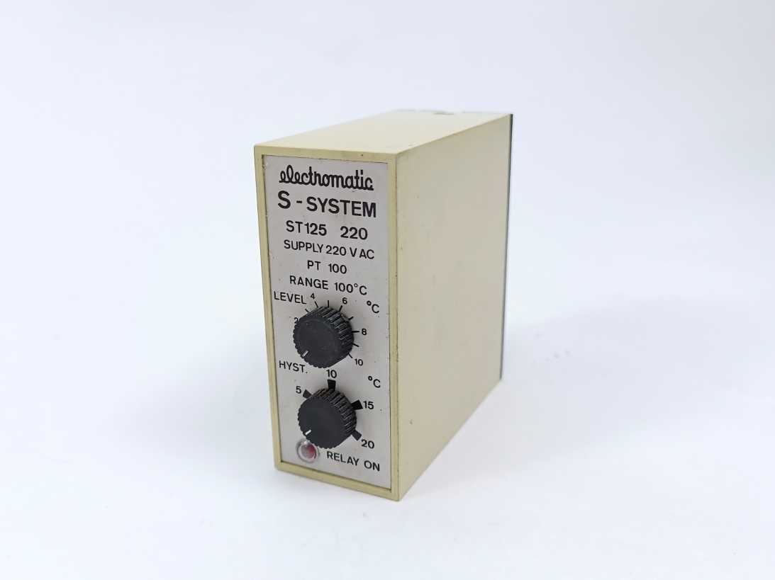 Electromatic ST125 220 S-System Relay 220VAC PT 100 Range 100C