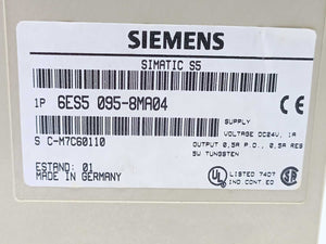Siemens 6ES5095-8MA04 SIMATIC S5 compact unit
