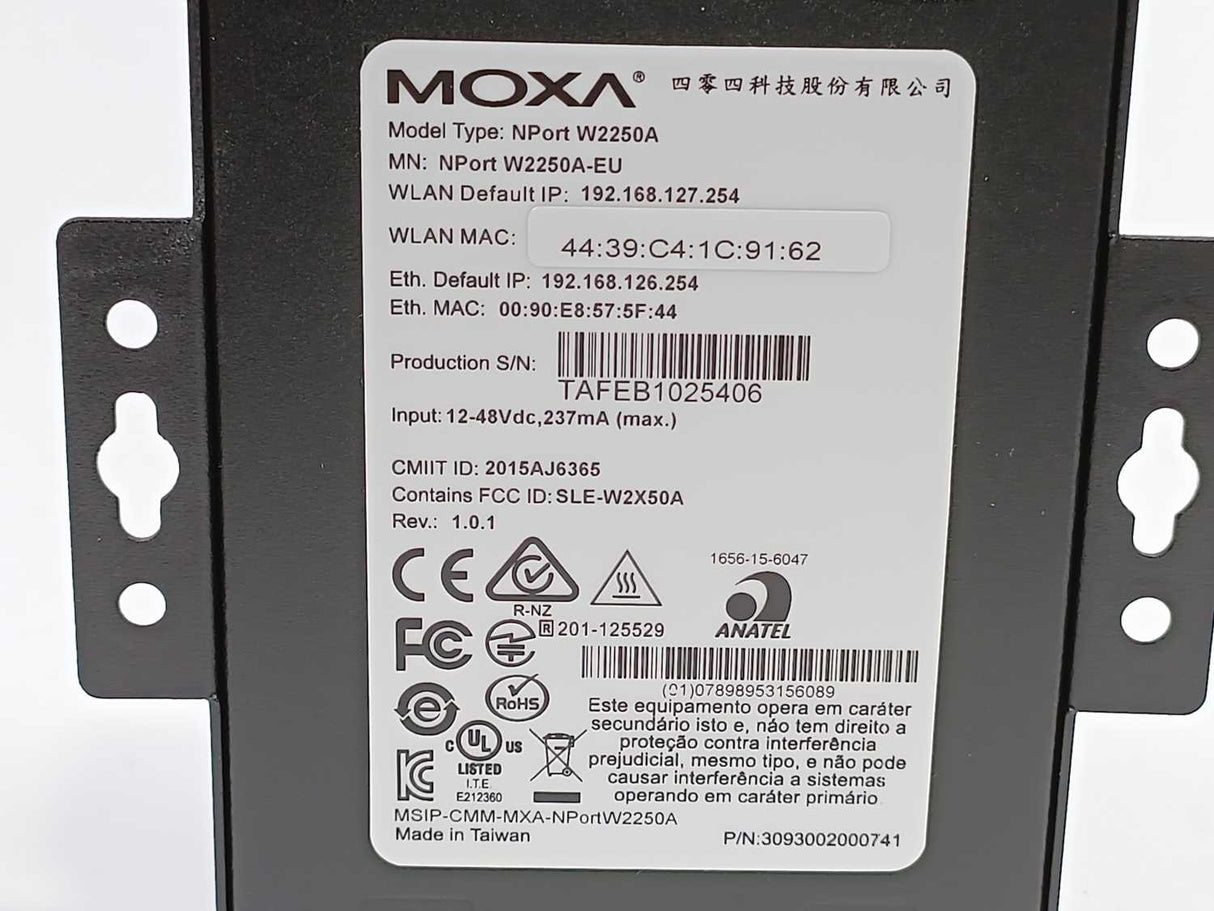 Moxa NPort W2250A-EU Wireless Device Servers