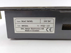 G&L Beijer 00920A MAC 50/ML 24VDC Operator Panel