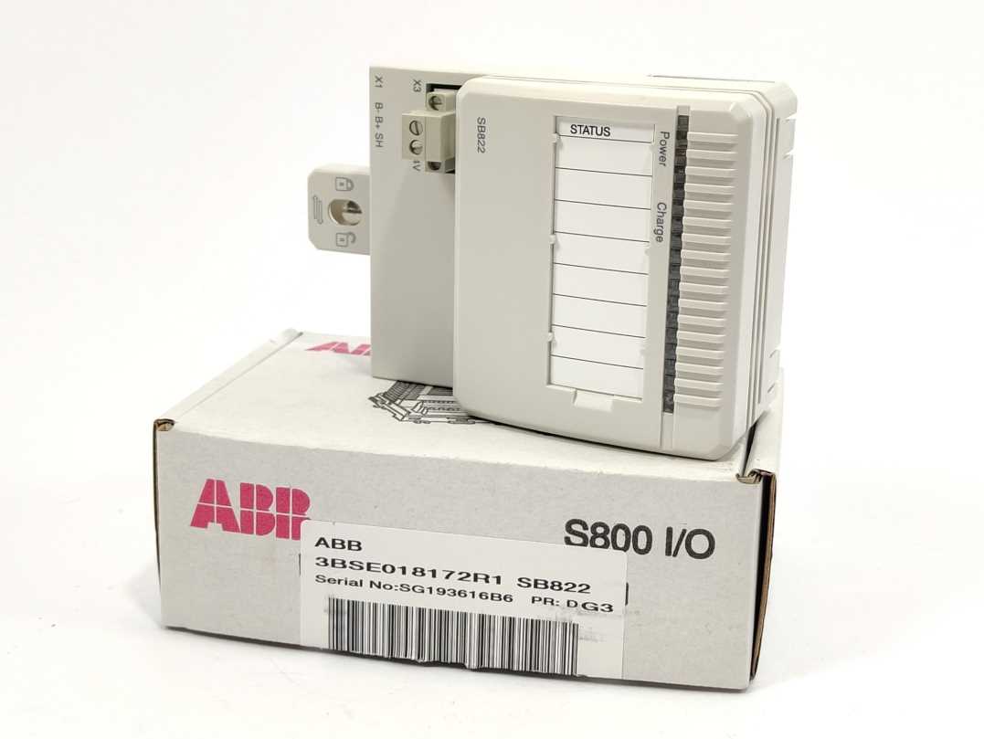 ABB 3BSE018172R1 SB822 External DIN-Rail Mounted Rechargeable Battery Unit