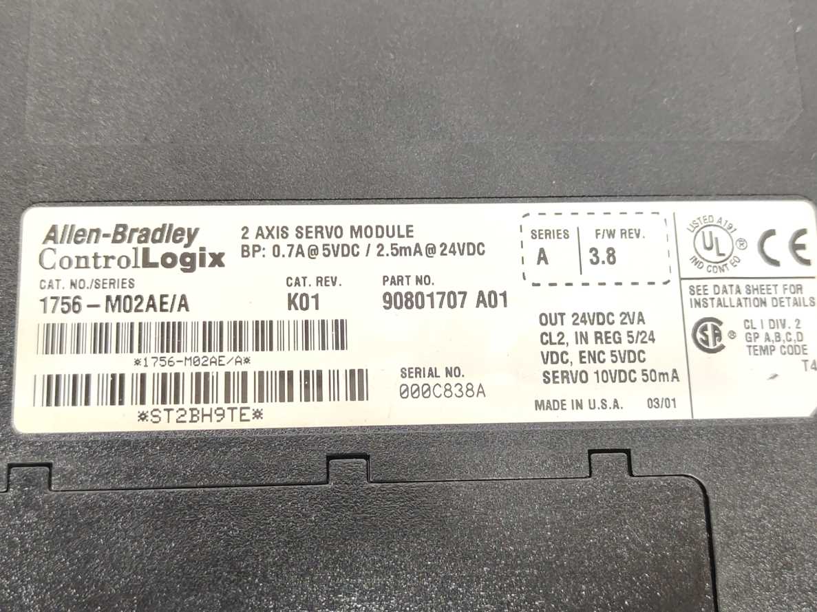 AB 1756-M02AE/A Ser. A 2 Axis Servo Module