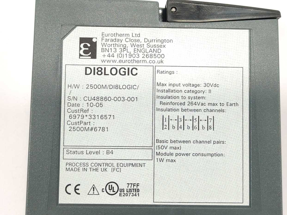 Eurotherm 2500M/DI8LOGIC Eight channel – Non Isolated Logic Input Module