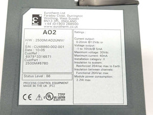 Eurotherm 2500M/AO2UNIV 2500M/A02 Two Channel Analogue Output Module