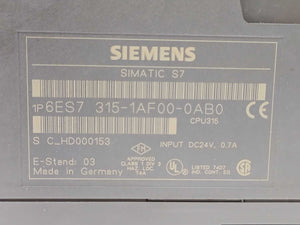 Siemens 6ES7315-1AF00-0AB0 SIMATIC S7-300, CPU 315