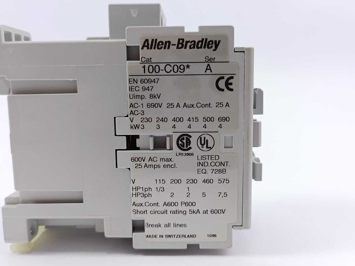AB 100-C09KJ01 Ser. A Contactor w/ 24V 50/60Hz Coil