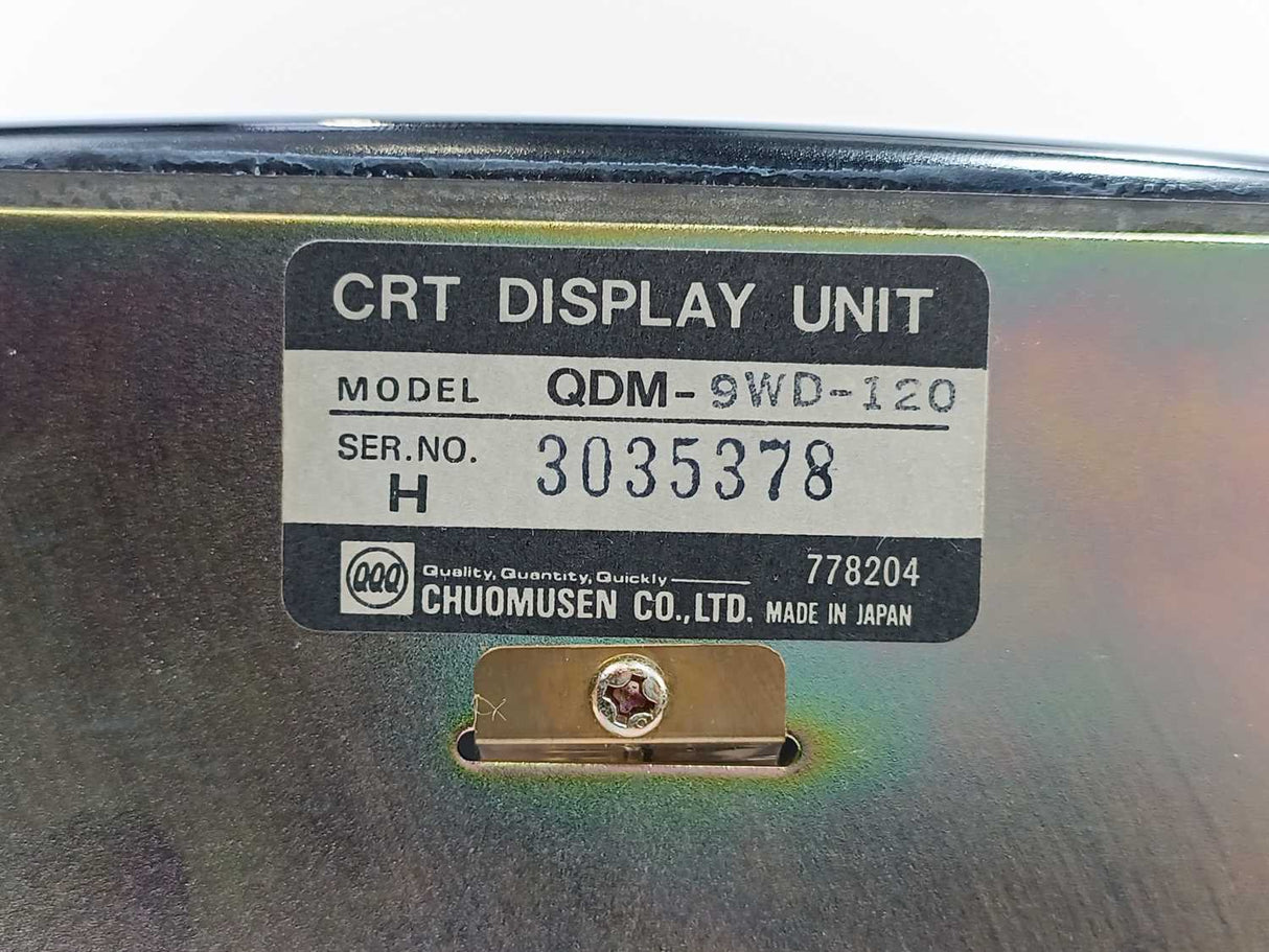 CHUOMUSEN QDM-9WD-120 CRT DISPLAY UNIT