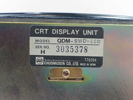 CHUOMUSEN QDM-9WD-120 CRT DISPLAY UNIT