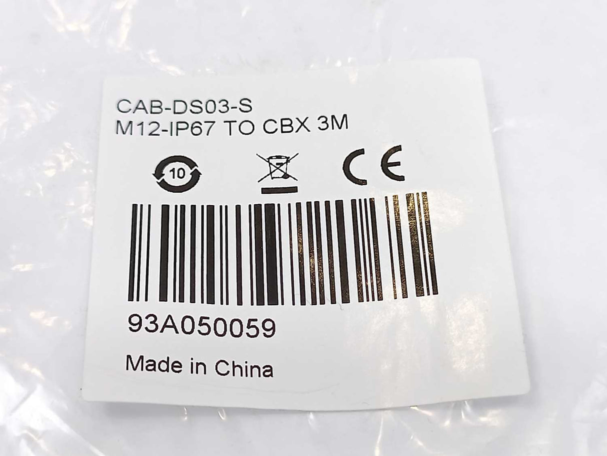 Datalogic  93A050059 CAB-DS03-S M12-IP67 TO CBX 3M