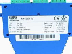 Cedes 104706 SafeCIS3-2P-4IO Safety Controller