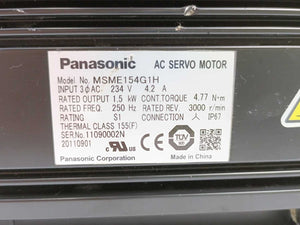 Panasonic  MSME154G1H 1.5kW AC Servo Motor