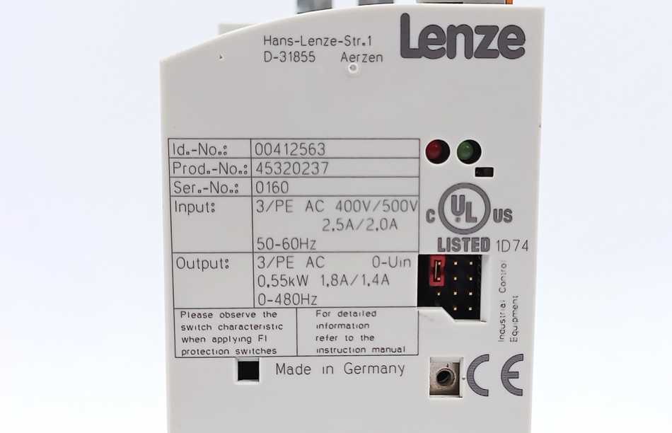 LENZE E82EV551S4B Vector inverter