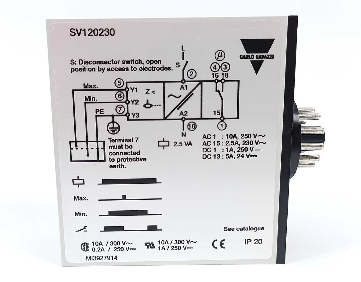 Carlo Gavazzi SV 120 230 COND. LIQUIDS DUAL LEVEL RELAY