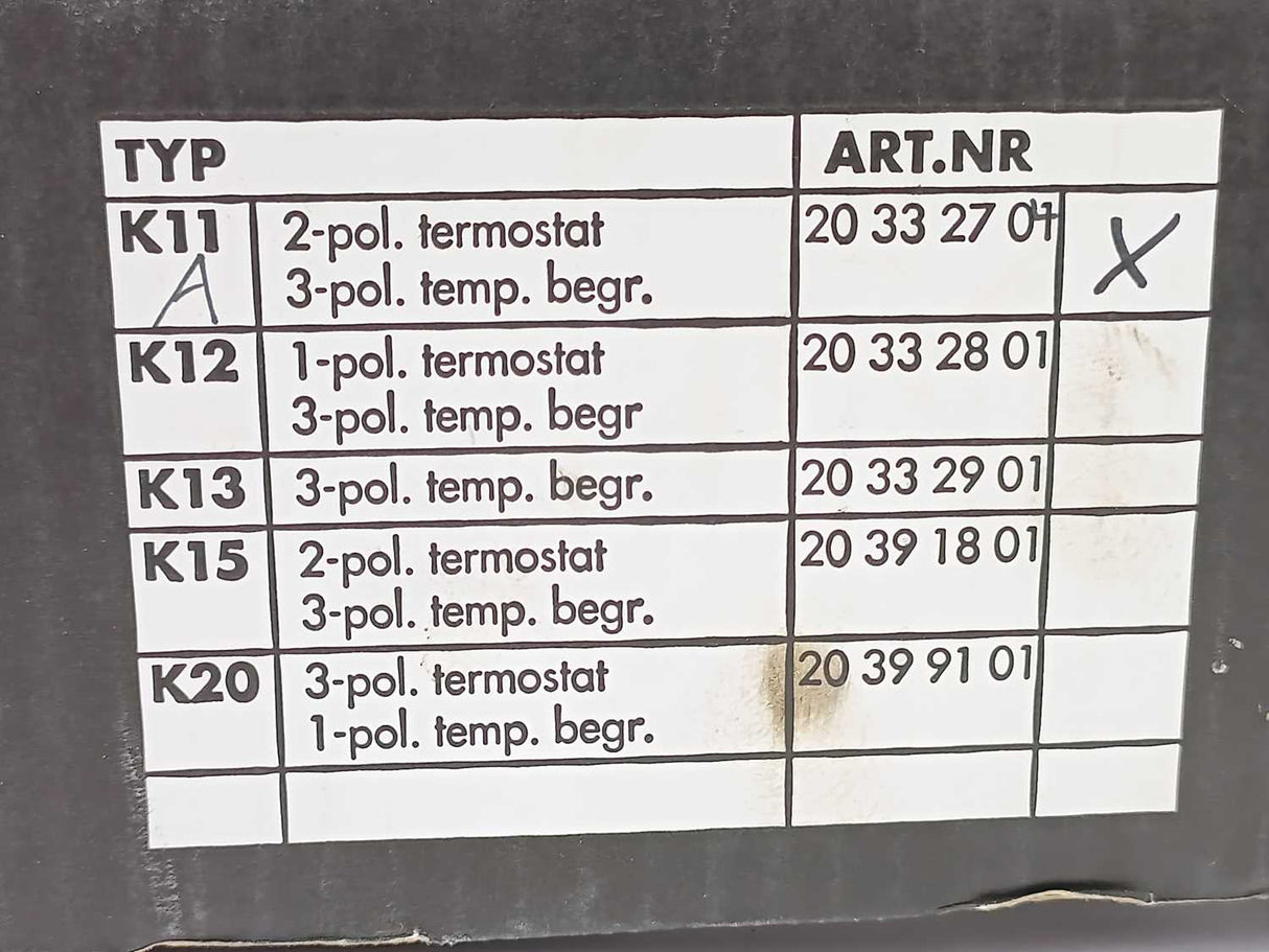 BACKER K11A TERMINAL BOX 20332704
