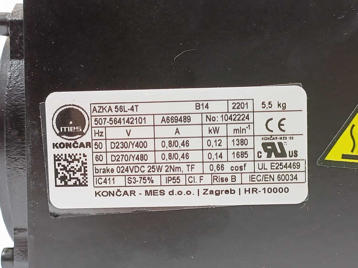 KONCAR-MES AZKA 56L-4T B14, MOTOR. 507-564142101