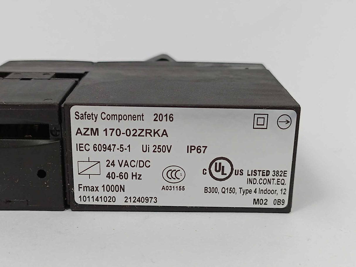 Schmersal 101141020 AZM 170-02ZRKA , SAFETY INTERLOC SWITCH