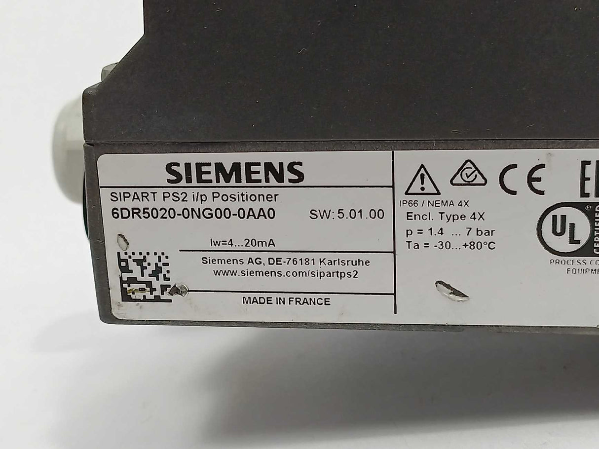 Siemens 6DR5020-0NG00-0AA0 Sipart PS2 i/p positioner