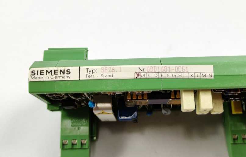 Siemens 6DD1681-0CG1 SIMADYN D Analog In/Output Module SE26.1