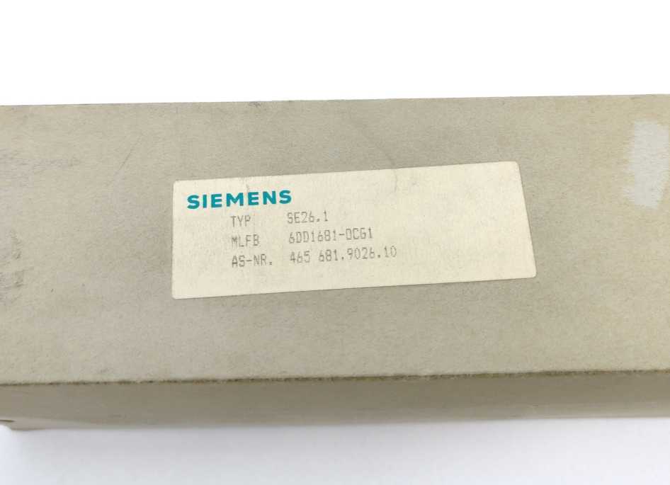 Siemens 6DD1681-0CG1 SIMADYN D Analog In/Output Module SE26.1