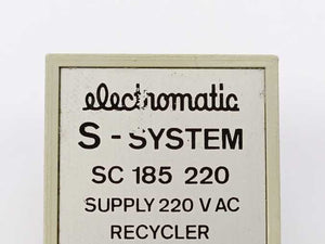 Electromatic SC 185 220 S-System Recycler. OFF 0,8-18sec., ON 0,8-18sec.