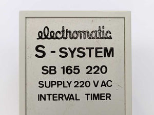 Electromatic SB 165 220 S-System Interval Timer. 0,5-10 hrs.