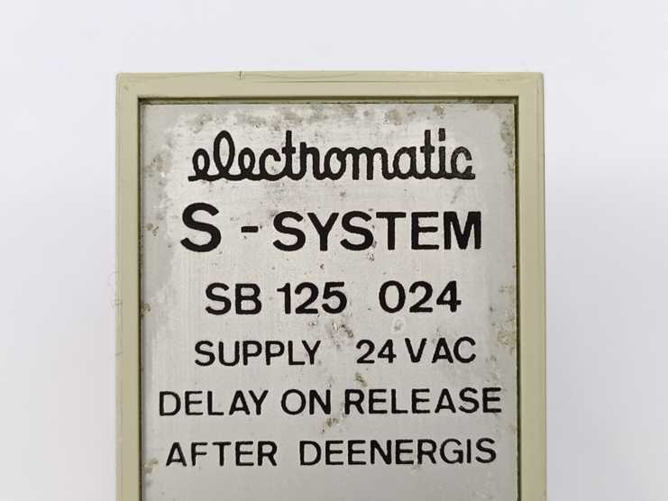 Electromatic SB 125 024 S-System Delay on Release After Deenergis 3-60sec.