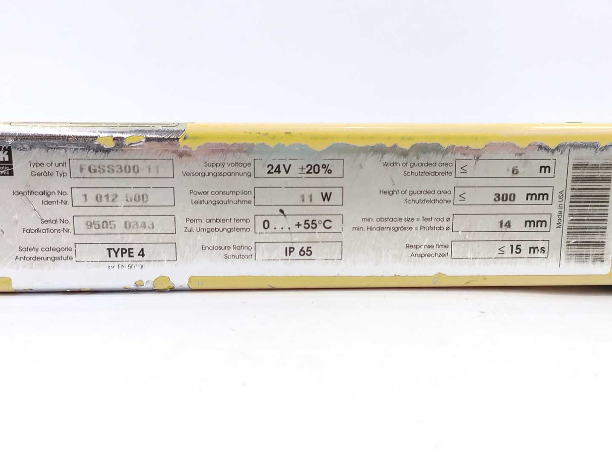 SICK 1012501 FGSE300-11 light curtain receiver unit W: FGSS300-11
