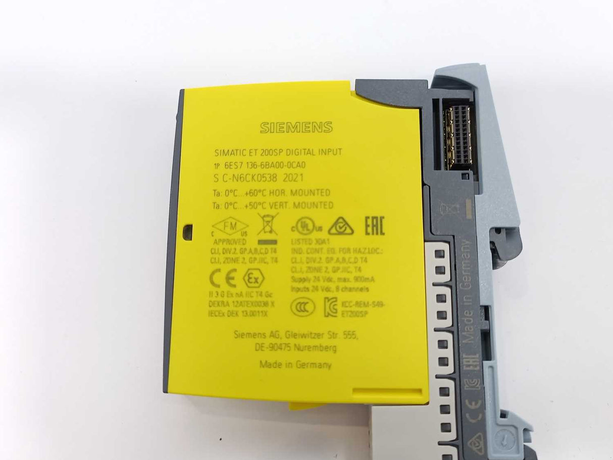Siemens 6ES7136-6BA00-0CA0 ET 200SP Digital Input with Base Unit