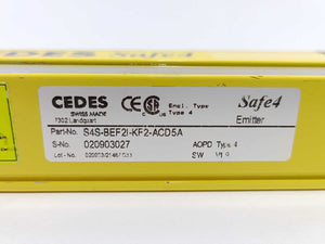 Cedes S4S-BRF2I-KF2-ACD4D Light Curtain Receiver & S4S-BEF2I-KF2-ACD5A Emitter