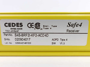 Cedes S4S-BRF2I-KF2-ACD4D Light Curtain Receiver & S4S-BEF2I-KF2-ACD5A Emitter