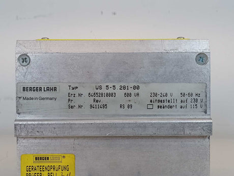 berger Lahr WS 5-5.281-00 Servo Drive