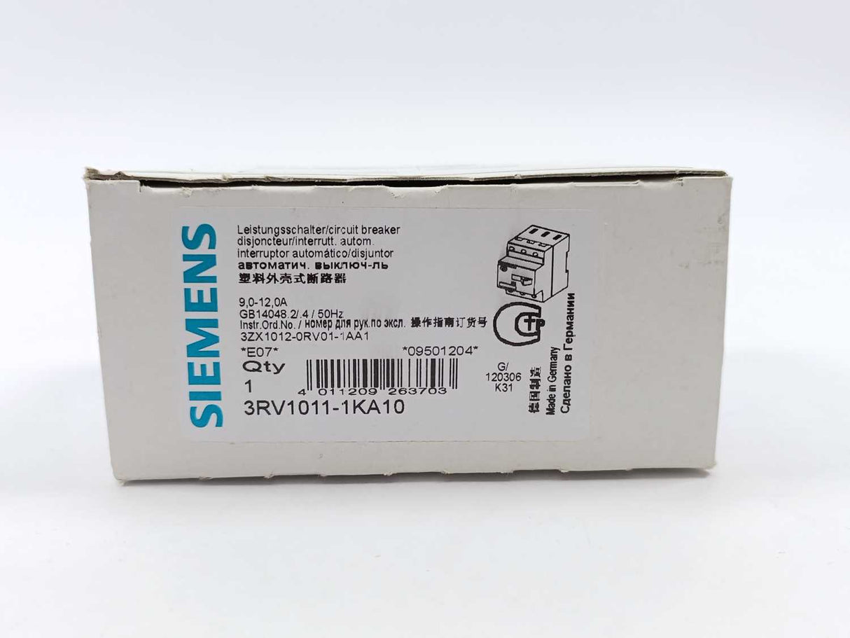 Siemens 3RV1011-1KA10 Sirius Circuit breaker