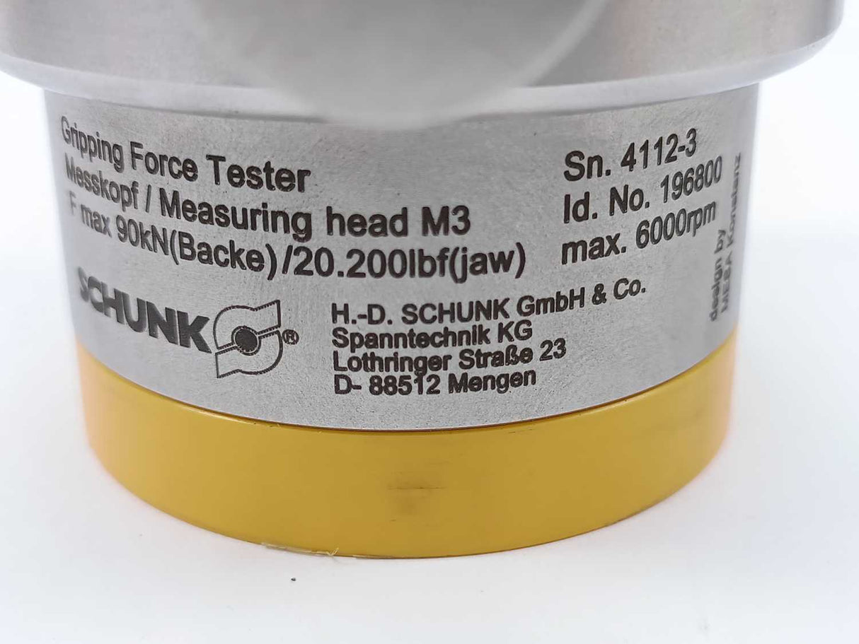 Schunk Gripping Force Tester GFT Kit, Display unit, Measuring Head M3 max 90kN