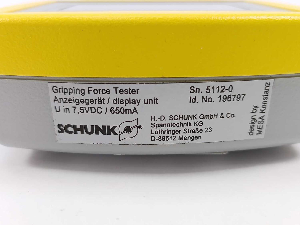 Schunk Gripping Force Tester GFT Kit, Display unit, Measuring Head M3 max 90kN