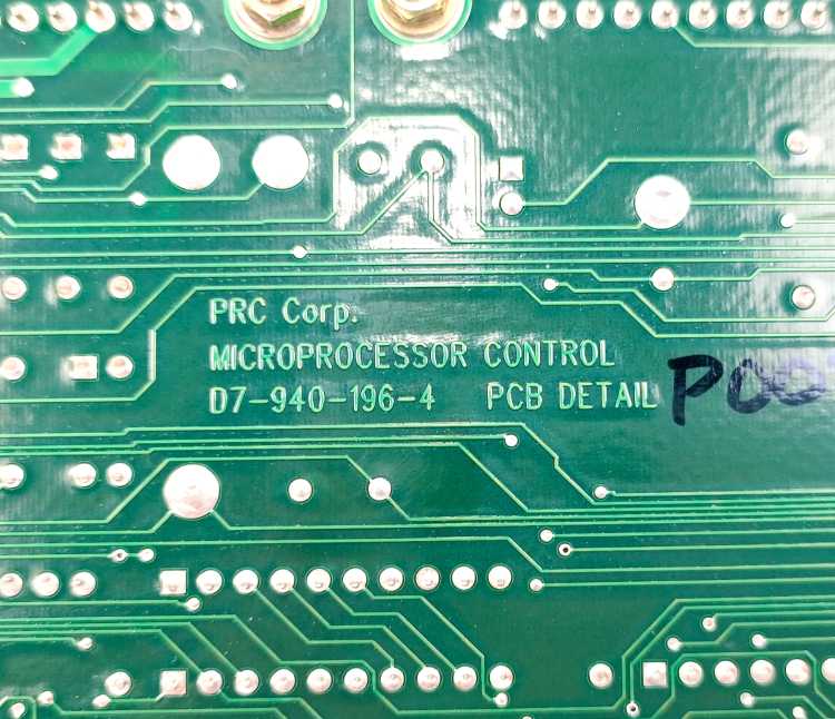 PRC D7-940-067-18 D7-940-196-4 Microprocessor Control PCB Assembly